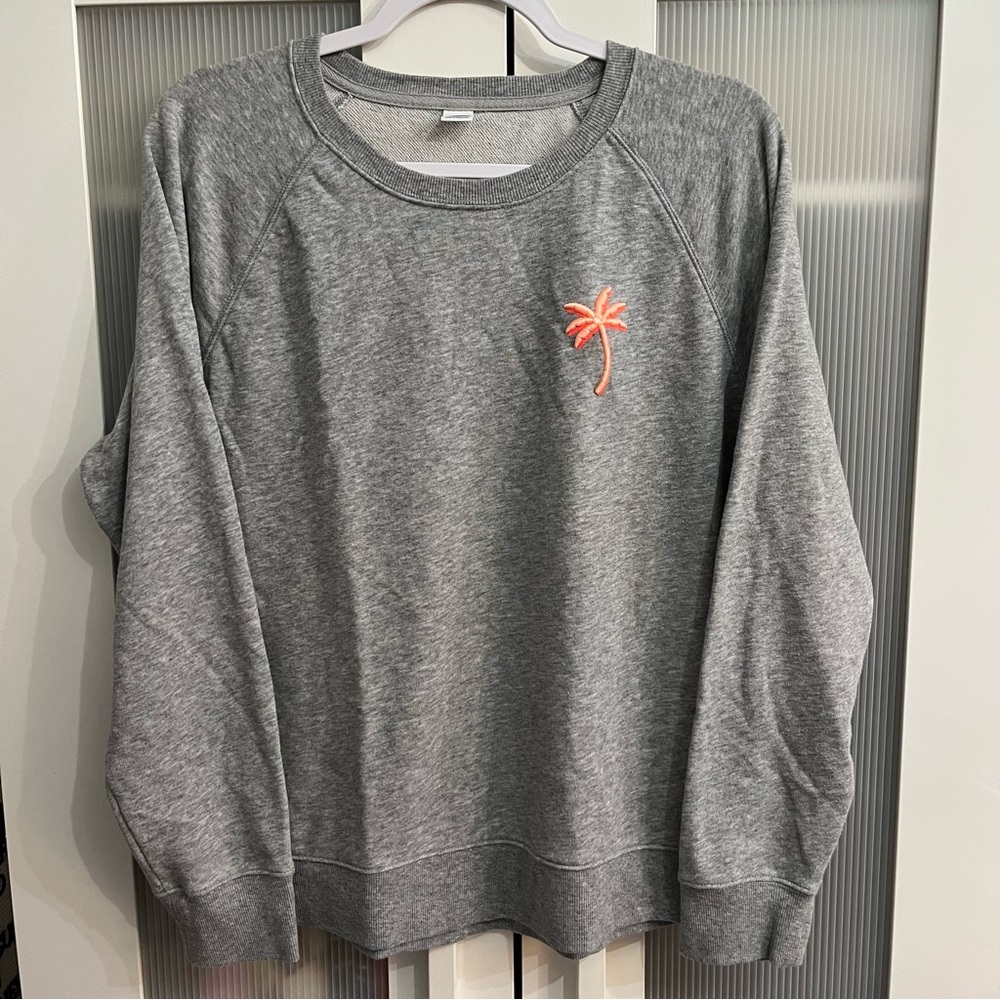 Women’s gray Old Navy Sweatshirt (with palm tree design)